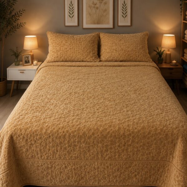 Cubrecama Micro Plush Camel~ 2 Plazas & King